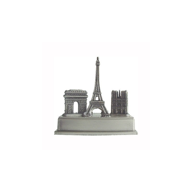 Three Monuments on metal base - silver