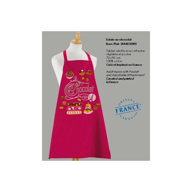 Tablier Éclairs au Chocolat - Rose