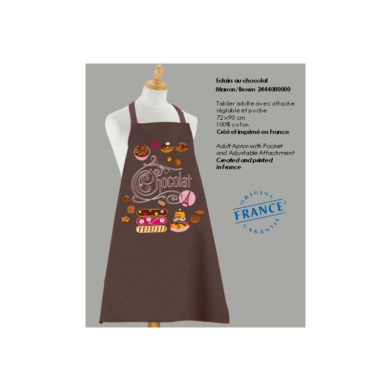 Chocolate Eclairs Apron - Brown