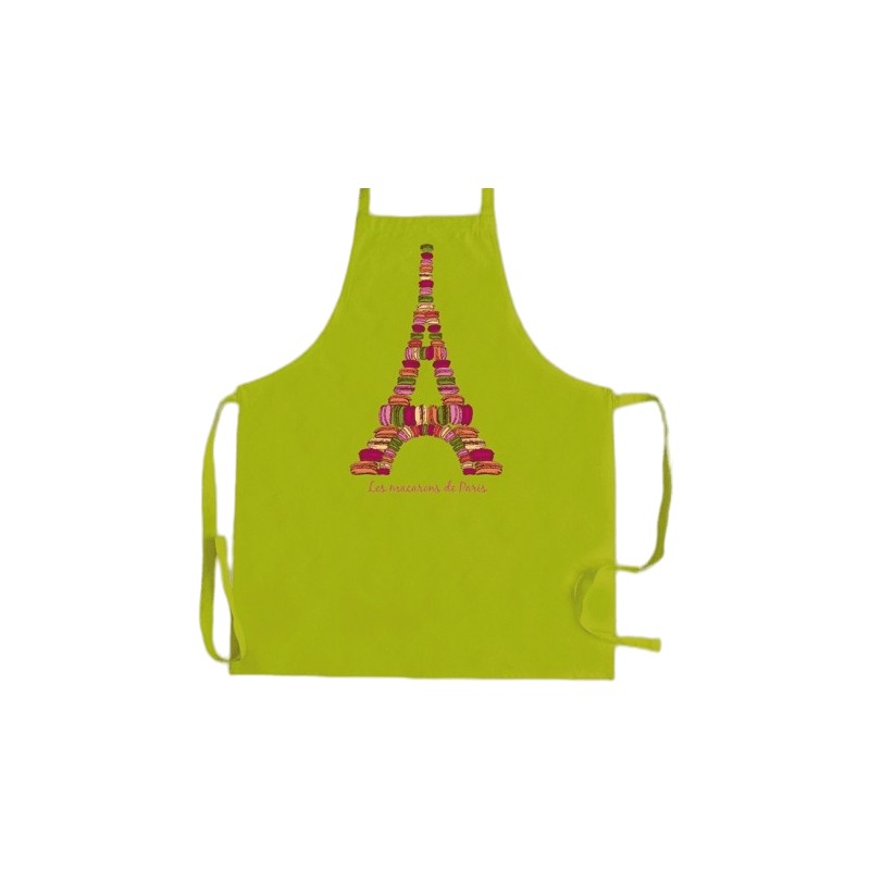 Paris Macaroons Apron - Green