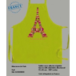 Tablier Macarons de Paris - Vert