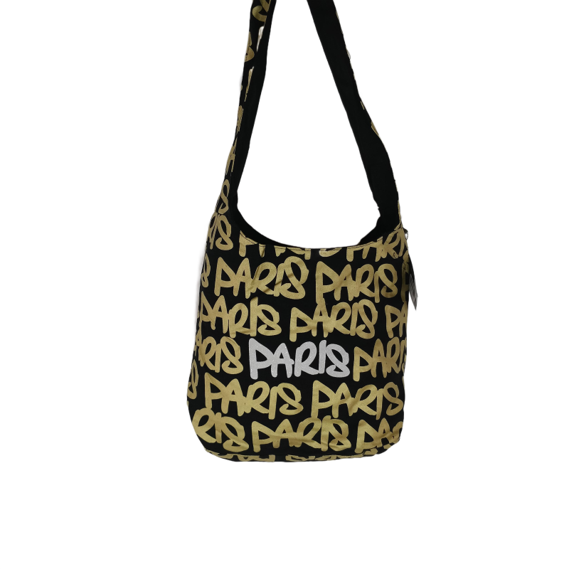 Sac Besace "Paris Paris" - or/blanc Sac Besace "Paris Paris" - or/blanc