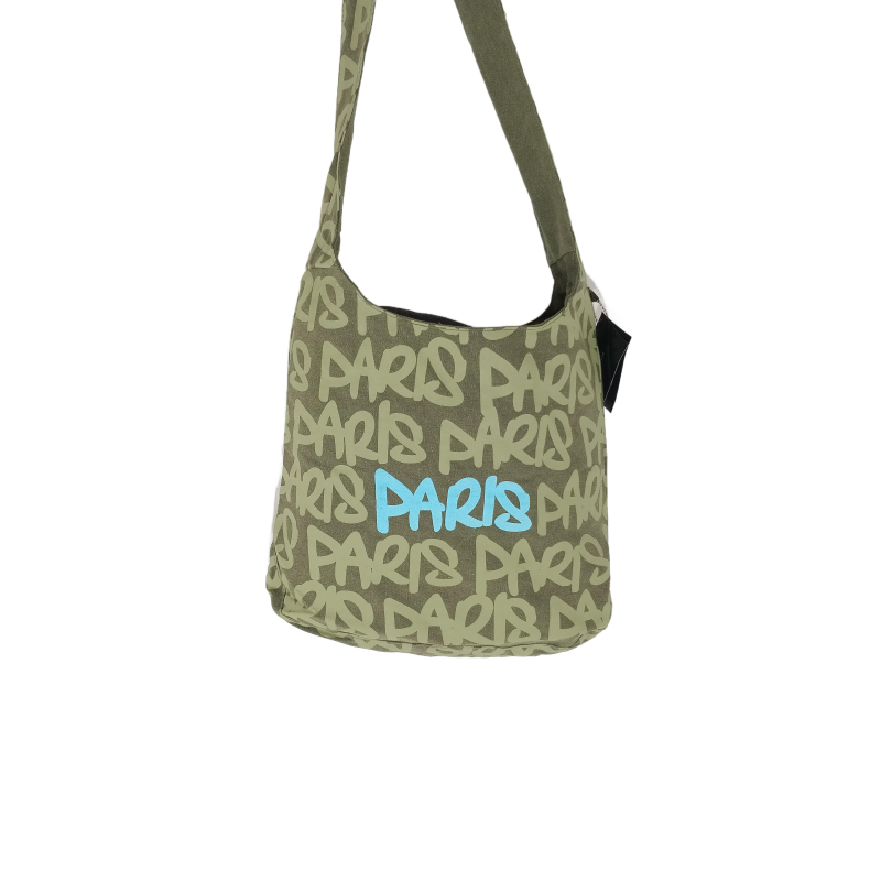 Sac Besace "Paris Paris" - kaki/bleu Sac Besace "Paris Paris" - kaki/bleu