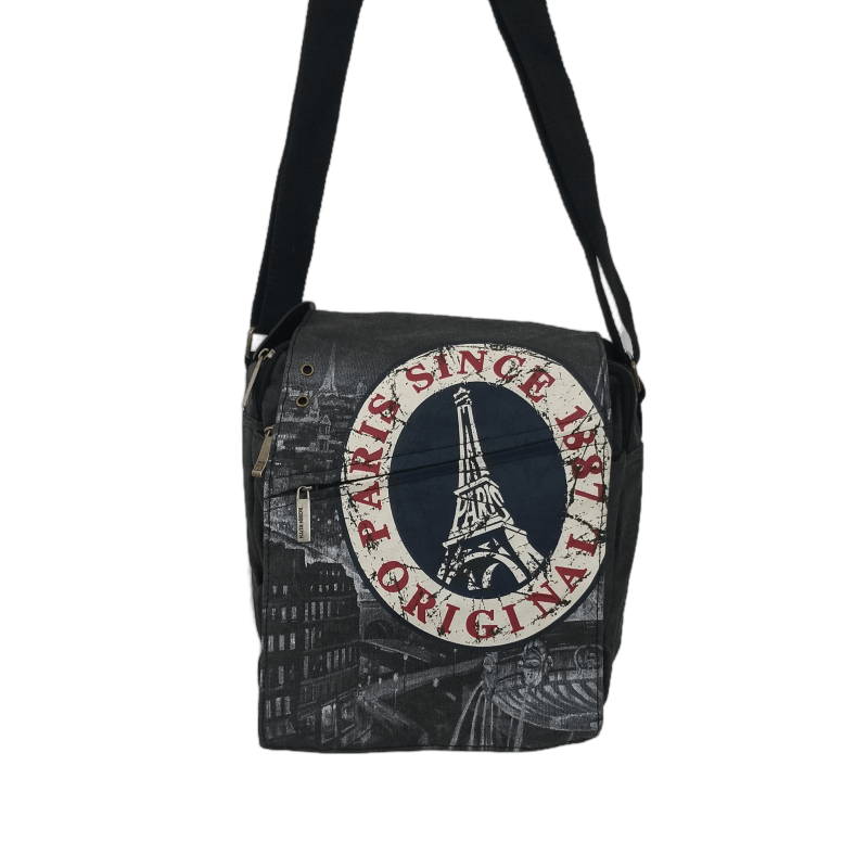 Sac Bandoulière Timbre Tour Eiffel - bleu marine Sac Bandoulière Timbre Tour Eiffel - bleu marine