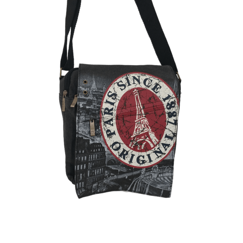 Sac Bandoulière Timbre Tour Eiffel - rouge Sac Bandoulière Timbre Tour Eiffel - rouge