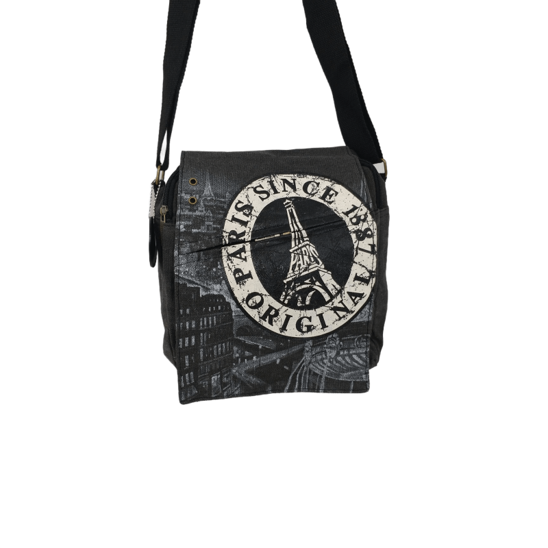 Sac Bandoulière Timbre Tour Eiffel - noir Sac Bandoulière Timbre Tour Eiffel - noir