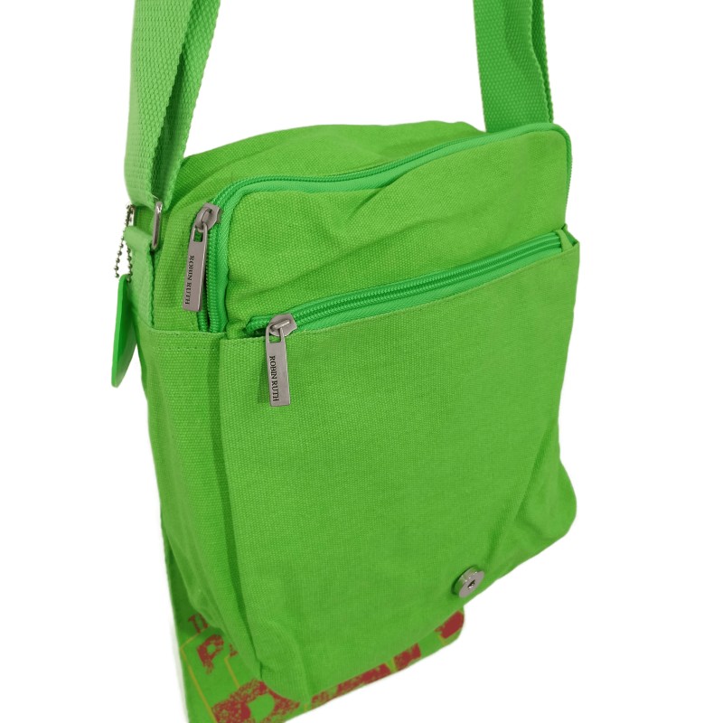 Sac Bandoulière "City of Paris" - vert - poches
