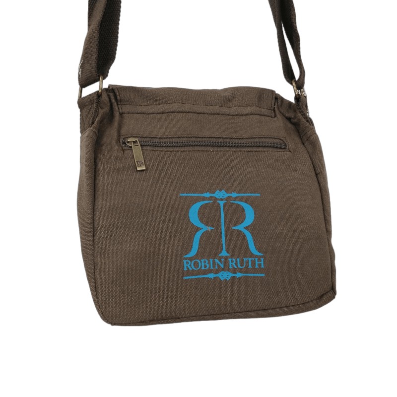 Sac Bandoulière "City of Paris" - marron/bleu - arrière