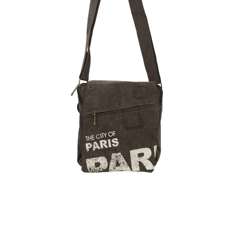 Sac Bandoulière "City of Paris" - marron