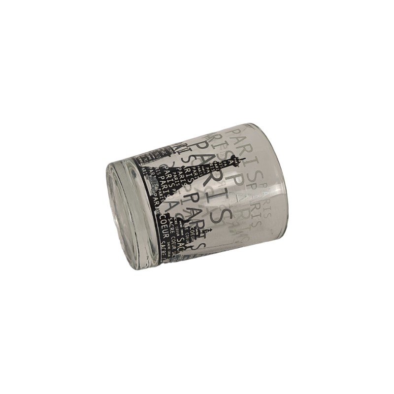 Shot glass silhouettes Monuments of Paris - lying