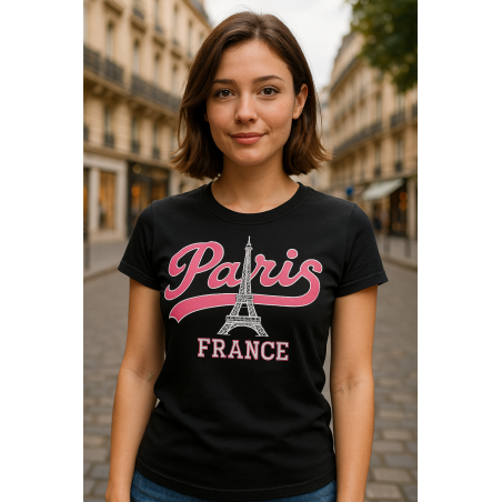 T-shirt Paris Vintage coupe Femme