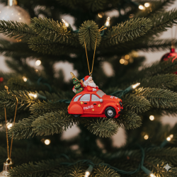 Paris Christmas car in resin with Santa