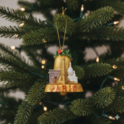 Golden Paris Christmas Bell (Resin)