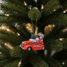 Paris Christmas Car with Snowman - Resin