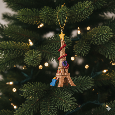 "The Eiffel Tower garland" Christmas ornament