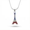 Necklace Eiffel Tower Blue-White-Red