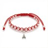 Bracelet Paris perles blanches et cordon rouge