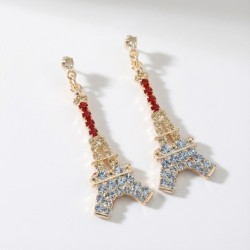 Boucles d'Oreilles Tour Eiffel strass