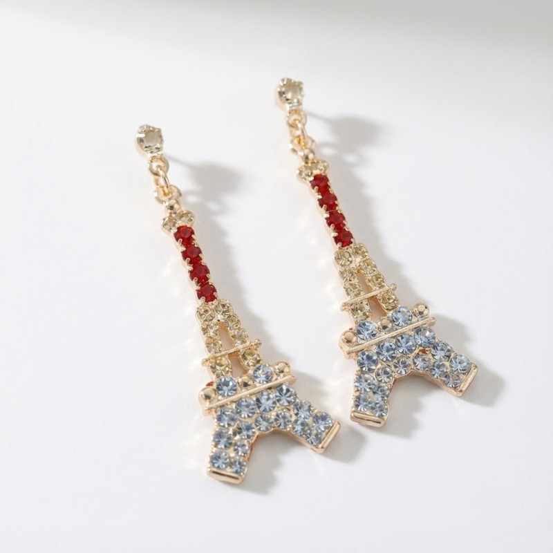 Eiffel Tower rhinestone earrings