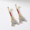 Eiffel Tower rhinestone earrings