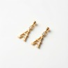 Boucles d'Oreilles Tour Eiffel Dorée
