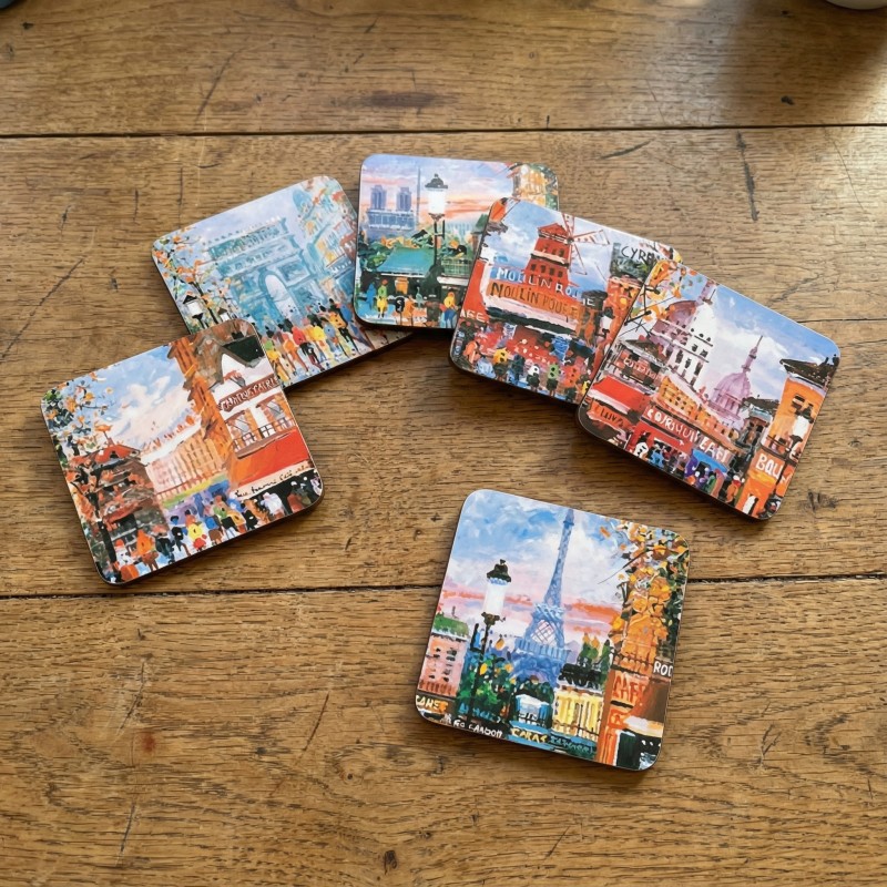 	Dessous de Verre Paris Peinture à Huile