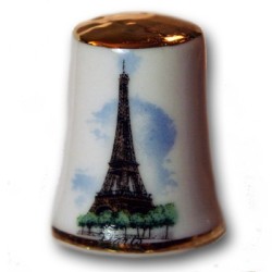 Eiffel Tower thimble golden head