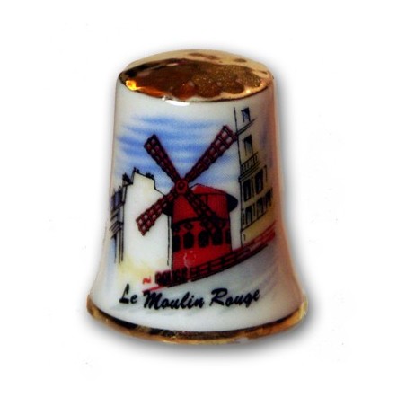 Dé à coudre Moulin Rouge tête dorée