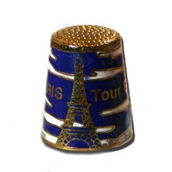 Colored thimble Eiffel Tower - blue