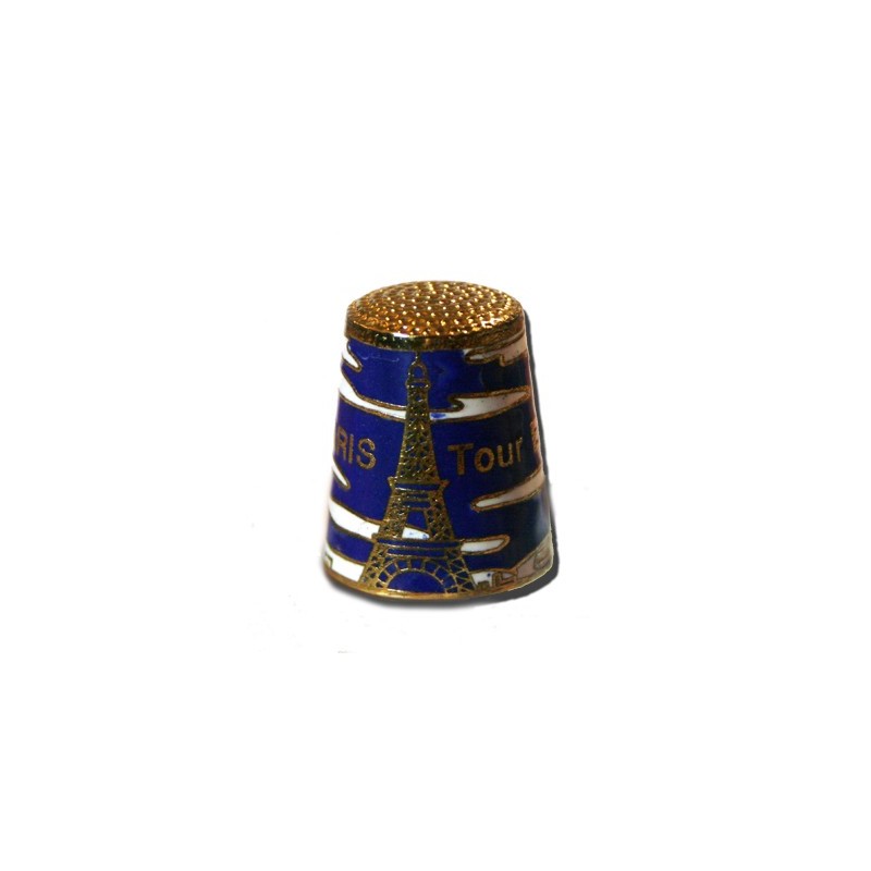 Colored thimble Eiffel Tower - blue