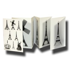 Accordion brochure with postcards