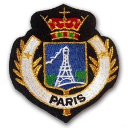 Metallic embroidered Eiffel Tower patch