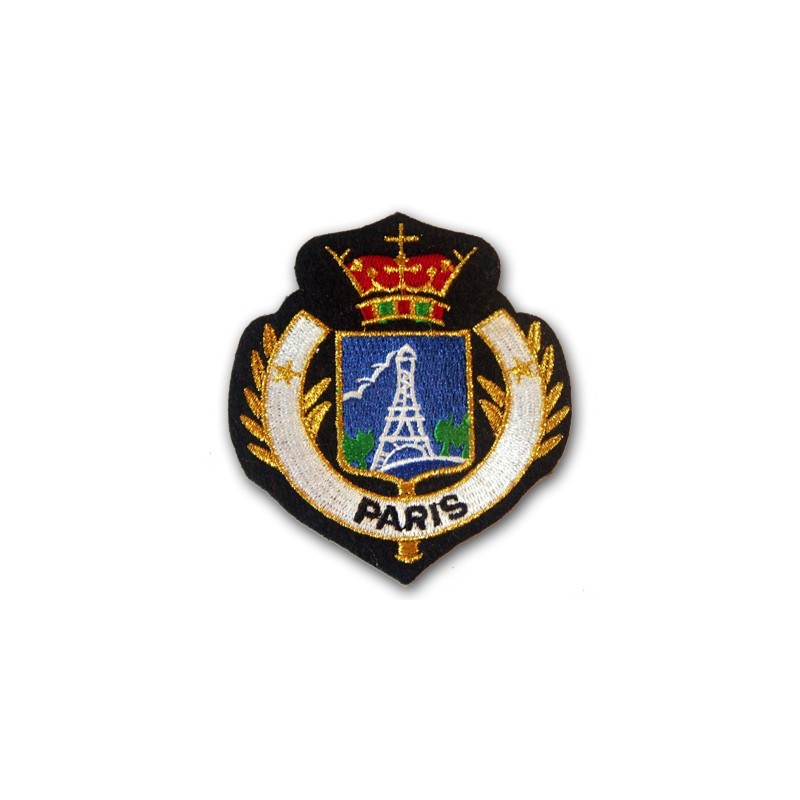 Metallic embroidered Eiffel Tower patch