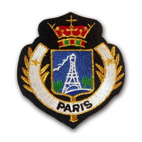 Metallic embroidered Eiffel Tower patch
