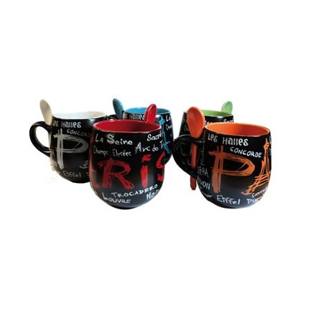 Signature color mini mug with spoon Signature color mini mug with spoon