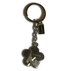 Flower Eiffel Tower key ring