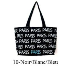 Paris color canvas shopping tote