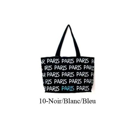 Paris color canvas shopping tote
